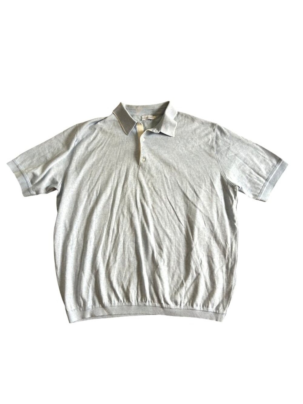 Maus & Hoffman Mens XXL Short Sleeve Polo Casual Shirt Light Blue